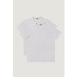 AC&Co / Altınyıldız Classics Slim Fit Bisiklet Yaka 2'li Düz Tişört Paketi, Renk Beyaz-Beyaz, Beden S