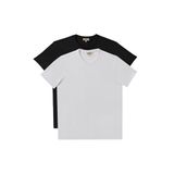 AC&Co / Altınyıldız Classics Slim Fit Bisiklet Yaka 2'li Düz Tişört Paketi, Renk Siyah-Beyaz, Beden S