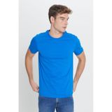 Ac&Co / Altınyıldız Classics Slim Fit Bisiklet Yaka Kısa Kol Pamuklu Erkek Tişört Saks