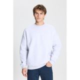Ac&Co / Altınyıldız Classics Standart Fit Bisiklet Yaka Erkek Sweatshirt - Kar Melanj Kar Beyaz