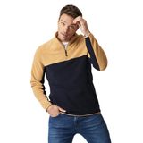 AC&Co / Altınyıldız Classics Standart Fit Dik Yaka İçi Polarlı Çift Renk Polar Sweatshirt, Renk Karamel-Laci, Beden S