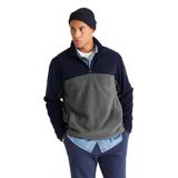 AC&Co / Altınyıldız Classics Standart Fit Dik Yaka İçi Polarlı Çift Renk Polar Sweatshirt, Renk Lacivert-Antrasit, Beden S