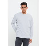AC&Co / Altınyıldız Classics Standart Fit Normal Kesim 2 İplik Recycle Pamuklu Bisiklet Yaka Sweatshirt, Renk Gri Melanj, Beden S