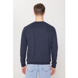 AC&Co / Altınyıldız Classics Standart Fit Normal Kesim 2 İplik Recycle Pamuklu Bisiklet Yaka Sweatshirt, Renk Lacivert, Beden XL