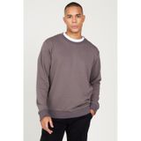 AC&Co / Altınyıldız Classics Standart Fit Normal Kesim Bisiklet Yaka Erkek Sweatshirt Koyu Gri