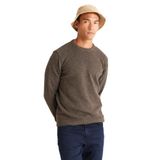 AC&Co / Altınyıldız Classics Standart Fit Normal Kesim Bisiklet Yaka Jakarlı Triko Kazak, Renk Kahverengi, Beden L