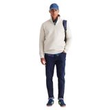 AC&Co / Altınyıldız Classics Standart Fit Normal Kesim İçi Polarlı Bato Yaka Pamuklu Sweatshirt, Renk Bej, Beden M