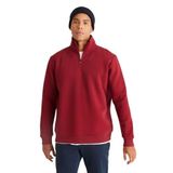 AC&Co / Altınyıldız Classics Standart Fit Normal Kesim İçi Polarlı Bato Yaka Pamuklu Sweatshirt, Renk Bordo, Beden S