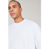 AC&Co / Altınyıldız Classics Standart Fit Normal Kesim İçi Polarlı Bisiklet Yaka Sweatshirt, Renk Beyaz, Beden L