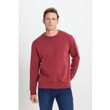 AC&Co / Altınyıldız Classics Standart Fit Normal Kesim İçi Polarlı Bisiklet Yaka Sweatshirt, Renk Bordo, Beden S