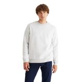 AC&Co / Altınyıldız Classics Standart Fit Normal Kesim İçi Polarlı Bisiklet Yaka Sweatshirt, Renk Kar Melanj, Beden S