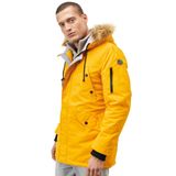 AC&Co / Altınyıldız Classics Standart Fit Normal Kesim Kapüşonlu Kaban, Renk Sarı, Beden 5