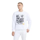 AC&Co/Altınyıldız Classics Batman Lisanslı 3 İplik Loose Fit Bol Kesim Pamuklu Bisiklet Yaka Sweatshirt, Renk Beyaz, Beden M
