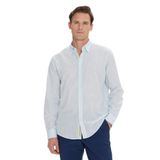 AC&Co/Altınyıldız Classics Erkek Açık Mavi Comfort Fit Rahat Kesim Gizli Düğme Yaka%100 Pamuk Flamlı Gömlek, Açık Mavi, S