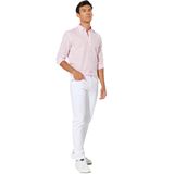 AC&Co/Altınyıldız Classics Erkek Beyaz 360 Derece Her Yöne Esneyen Slim Fit Dar Kesim Diyagonal Desenli Pantolon, Beyaz, 46