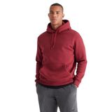 AC&Co/Altınyıldız Classics-Erkek Bordo Standart Fit Içi Polarlı 3 Iplik Kapüşonlu Kanguru Cepli Pamuklu Sweatshirt