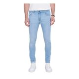 AC&Co/Altınyıldız Classics Erkek Buz Mavisi Ekstra Slim Fit Dar Kesim Rıss Pamuklu Esnek Denim Jean Kot Pantolon Mavi, 38