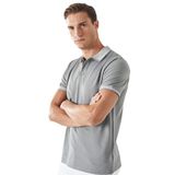 AC&Co/Altınyıldız Classics-Erkek Çekmeyen Pamuklu Kumaş Slim Fit Dar Kesim Gri Kıvrılmaz Polo Yaka T-shirt (GRI-GRI/XXL)