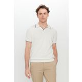 AC&Co/Altınyıldız Classics Erkek Ekru%100 Pamuk Standart Fit Normal Kesim Polo Yaka Triko Tişört, Ekru, XL