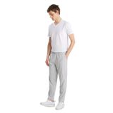 AC&Co/Altınyıldız Classics Erkek GRI MELANJ-BEYAZ Pamuklu Rahat V Yaka Beli Lastikli Cepli Pijama Takımı, GRI MELANJ-BEYAZ, S
