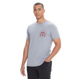 AC&Co/Altınyıldız Classics Erkek Gri Standart Fit Normal Kesim%100 Pamuk Baskılı Bisiklet Yaka Tişört, Gri, L