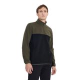 AC&Co/Altınyıldız Classics Erkek Haki-Siyah Standart Fit Dik Yaka İçi Polarlı Çift Renk Polar Sweatshirt, HAKI-SIYAH, M