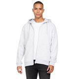 AC&Co/Altınyıldız Classics-Erkek Kar Melanj Standart Fit Normal Kesim Kapüşonlu Fermuarlı Sweatshirt Ceket