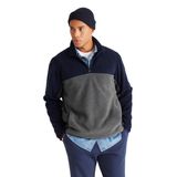 AC&Co/Altınyıldız Classics-Erkek Lacivert-antrasit Standart Fit Normal Kesim Günlük Rahat Çift Renkli Polar Spor Sweatshirt