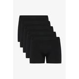 AC&Co/Altınyıldız Classics Erkek Premium Pamuklu Siyah 5'li Esnek Boxer Paketi (Damat Bohçası) Çeyiz Seti, Siyah, 2XL