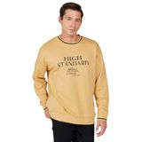 AC&Co/Altınyıldız Classics Oversize Bol Kesim Bisiklet Yaka Pamuklu Baskılı Sweatshirt, Renk Hardal, Beden XL