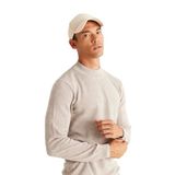 AC&Co/Altınyıldız Classics Recycle Standart Fit Normal Kesim Yarım Balıkçı Yaka Pamuklu Jakarlı Triko Kazak, Renk Bej Melanj, Beden 2XL