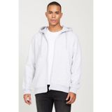 AC&Co/Altınyıldız Classics Standart Fit Normal Kesim Kapüşonlu Fermuarlı Sweatshirt, Renk Kar Melanj, Beden L
