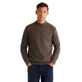 AC&Co/Altınyıldız Classics Standart Fit Normal Kesim Yarım Balıkçı Yaka Triko Kazak, Renk Sutlu Kahve-Turuncu, Beden M