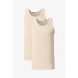 AC&Co/Altınyıldız Classics%100 Pamuk Terletmeyen Kumaş 2'li Erkek Ten Rengi Atlet Paketi Standart Fit, Ten, L
