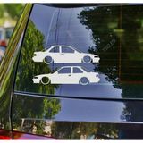 Accord Coupe Kelebek Cam Oto Sticker 17 CM 2 Adet