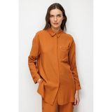 Accort Kolları Düğme Detaylı Tunik Gömlek-Taba - 38