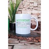 Accountant Noun Definition 2 Baskılı Muhasebeci Hediyelik Baskılı Çay Kahve Sunum Kupa Bardak - Beyaz