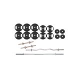 ACDSPOR 105 Kg Demir Döküm 150 Cm Vidalı Z Barlı Ağırlık Halter Dambıl Set
