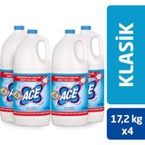 Ace Çamaşır Suyu Klasik 4,3 kg x4 Avantaj Paket - 4,3 lt