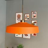Açe Tekli Ince Eskitme Başlık Avize Retro Sarkıt Ofis Showroom Salon Mutfak Avizeleri - Turuncu