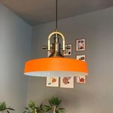 Açe Turuncu Tekli Gemici Eskitme Başlık Avize Retro Sarkıt Ofis Showroom Salon Mutfak Avizeleri