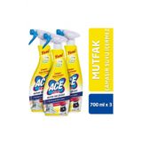 Ace Ultra Köpük Çamaşır Susuz Mutfak 700 Ml X3 Adet