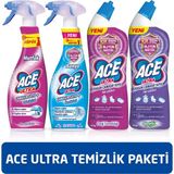 ACE Ultra Yoğun Kıvamlı Çamaşır Suyu - 810 gr x 2 + Ace Ultra Köpük - 700 ml x2 - 3 lt