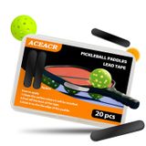AceAcr 20 adet turşu topu kurşun bant ağırlıklı 3g yapışkan şeritler kurşun bant Pickleball kürekler Golf kulübü tenis raketi siyah