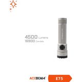 Acebeam E75 Yüksek Performanslı Tactical El Feneri – 4500 Lümen, 6500K Cool White (4 x Tn Led) - Gri