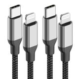 Acecene 3 ft USB C - Yıldırım Kablosu 2 Paket, [Apple MFi Sertifikalı] Güç Dağıtımı USB C iPhone Şarj Cihazı Hızlı Şarj, 3ft Naylon Örgülü Tip C - Yıldırım Kablosu iPhone 14 13 12 11 Pro Max XR XS 8 SE iPad