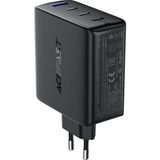Acefast 100W PD 3X USB-C + USB-A 4 Port Hızlı Şarj Aleti Isı Düşüren GaN Destekli Akım Korumalı Güç Adaptörü iPhone & Android & iPad & MacBook Type-C - A94 (Acefast Türkiye Garantili) - Siyah