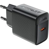 Acefast 25W PD USB-C Hızlı Şarj Aleti Isı Düşüren GaN Destekli Akım Korumalı Güç Adaptörü iPhone & Android & iPad & MacBook Type-C - A104 (Acefast Türkiye Garantili) - Siyah - Renk