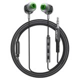Acefast 3.5Mm Kablolu Hd Mikrofonlu Kulaklık Uzaktan Kumandalı Aux Girişli Kulaklık 1.2 Metre - Siyah - L4