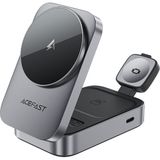 Acefast Kablosuz Masaüstü Hızlı Şarj Standı 22.5W Kablosuz Şarj Çıkışlı - Magsafe , Apple Watch ve Airpods Uyumlu - E22 (Acefast Türkiye Garantili) - Gri - Renk